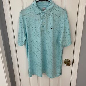 Callaway Men's Blue and Green Polo-shirts